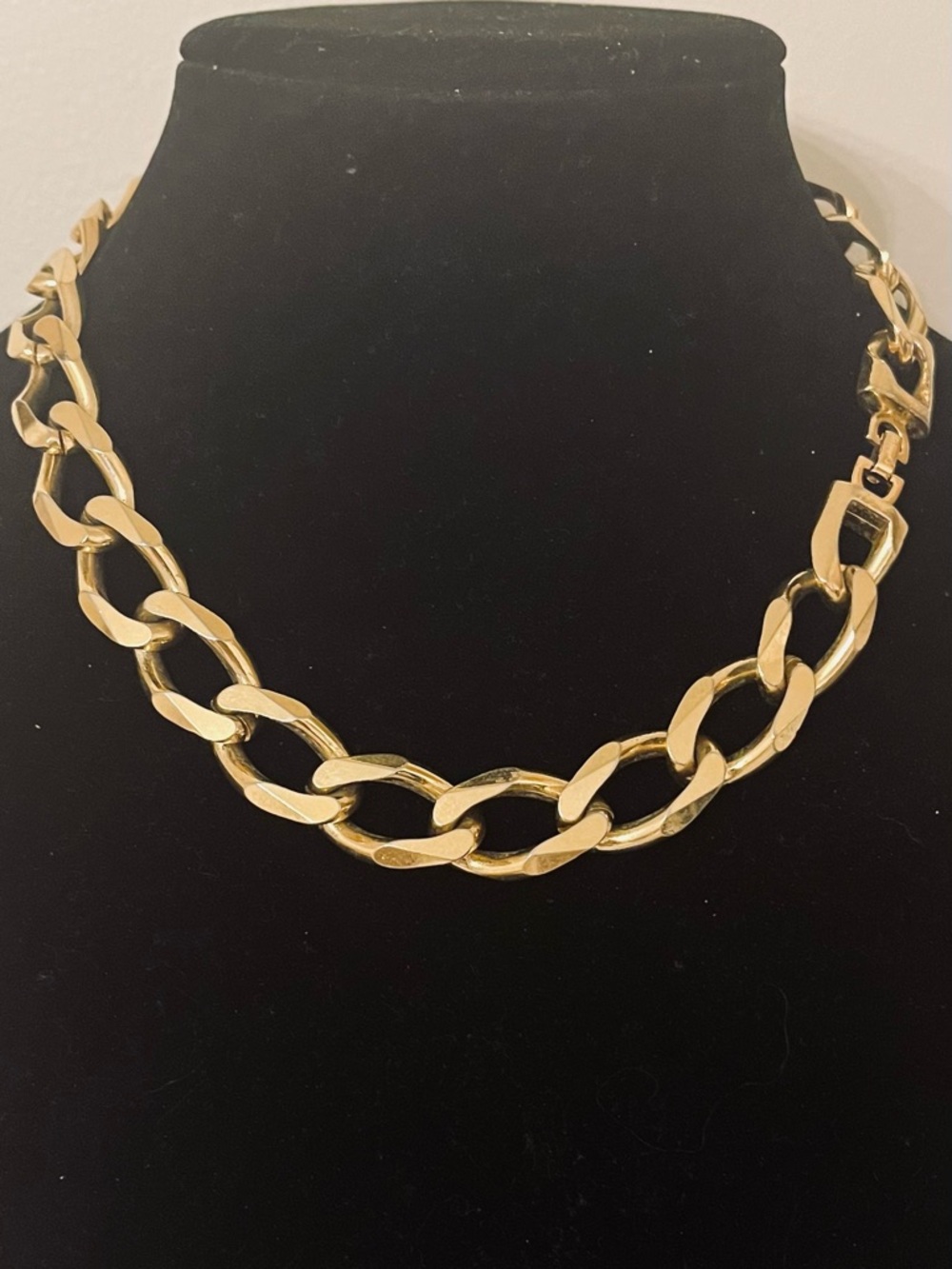 #262 Vintage Christian Dior Gold-tone Curb Chain Necklace